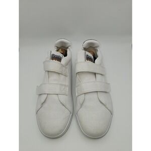 GOATS Women's White Canvas 2 Straps  Slip-On Platform Sneakers SZ 9